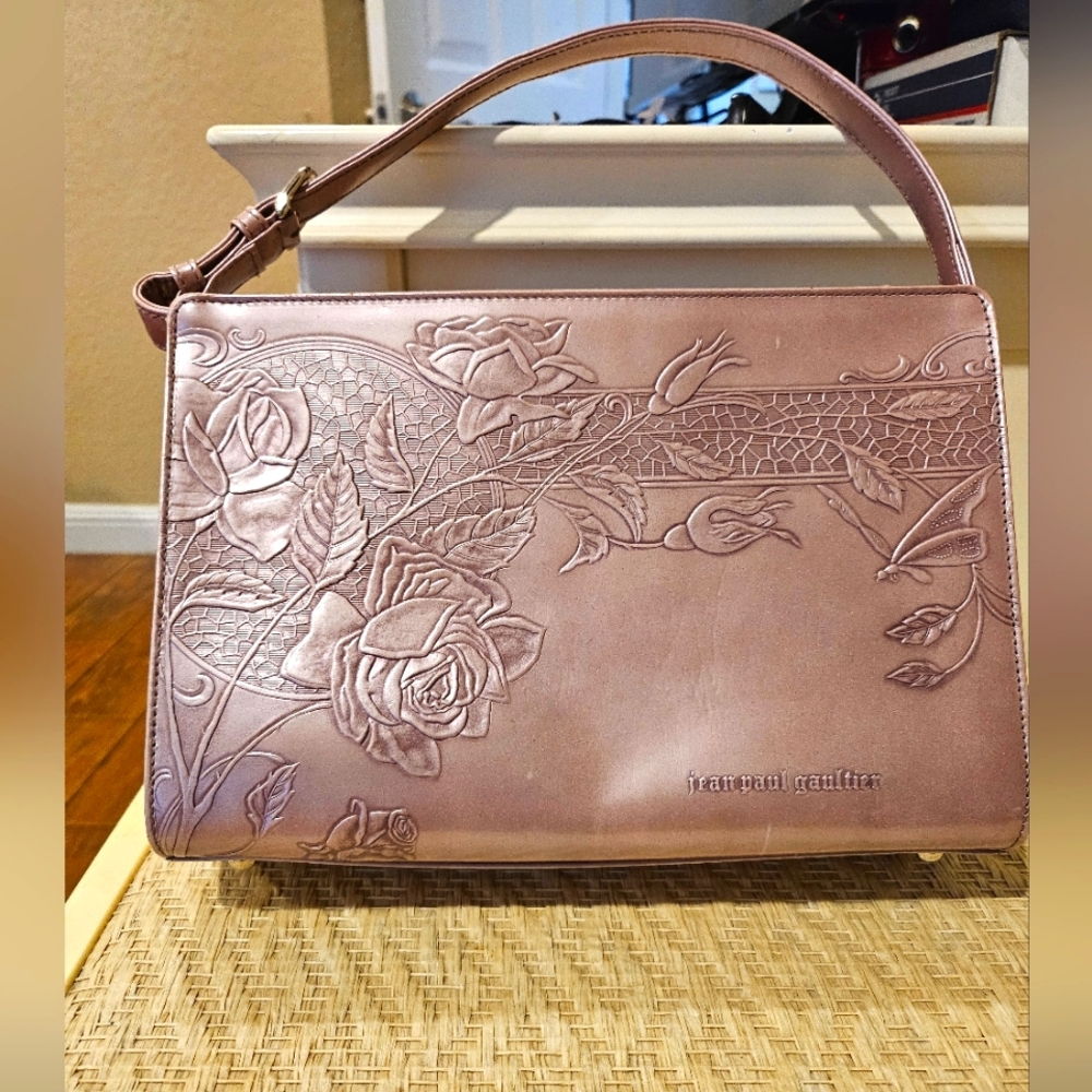 Jean-Paul Gautier Rose Embossed Bag Pink